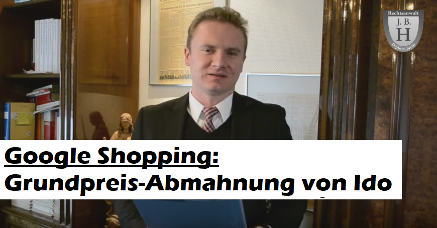 Ido Abmahnung Google Shopping